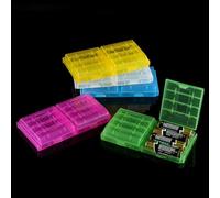 10 Pezzi di Scatola per Batteria a Cinque Colori, Custodia per Batteria in Plastica, Custodia per Batteria Organizer, Scatola per Batteria in plastica Rigida, Adatta per Scatola per Batteria AA AAA