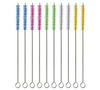 10 pezzi di spazzola per la pulizia della cannuccia colorata, spazzola per provette, pennello per dettagli, spazzola per biberon,Per la pulizia di tettarelle, macchine da caffè, ecc. (20cm)