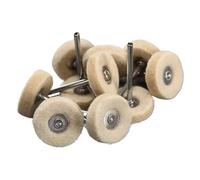 10 Pezzi Di Spazzole For Levigatura, Lucidatura E Smerigliatura In Metallo, Spazzola Rotante In Lana Da 25 Mm, Compatibile Con Utensile Rotante Dremel, Feltro Di Lana Rotondo Da 25 Mm