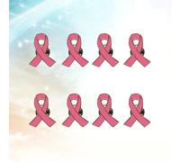 10 pezzi di spilla a nastro rosa elegante spilla in metallo con risvolto per