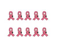 10 pezzi di spilla a nastro rosa elegante spilla in metallo con risvolto per