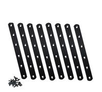 10 pezzi di staffe dritte piatte nere in acciaio inossidabile, staffe dritte, piastra di riparazione for staffa di giunzione di riparazione