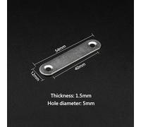 10 pezzi di staffe dritte piatte, piastre di riparazione, staffe angolari, fissaggio di riparazione, giunzioni for protezioni angolari for mobili(54mm(10pcs))
