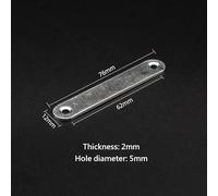 10 pezzi di staffe dritte piatte, piastre di riparazione, staffe angolari, fissaggio di riparazione, giunzioni for protezioni angolari for mobili(76mm(10pcs))