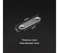 10 pezzi di staffe dritte piatte, piastre di riparazione, staffe angolari, fissaggio di riparazione, giunzioni for protezioni angolari for mobili(45mm(10pcs))