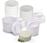10 pezzi di stampi piccoli per formaggio per la produzione di formaggio con un conduttore 300 ml - Kit per la produzione di formaggio Cheddar - Forniture per la produzione di formaggio fatto in casa
