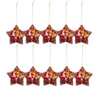 10 pezzi di stella natalizia decorazione sospesa stella orning ornamento