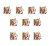 10 pezzi di strass a forma di cuore corti stile quadrato pietre per unghie art decorazioni