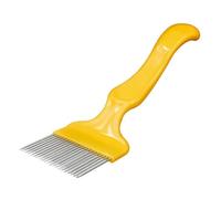 10 pezzi di strumenti for l'apicoltura, forchette for api, aghi, rastrello sparso, pala, pettine, for disopercolare, manico in acciaio inossidabile for Strumenti per Principianti(Yellow crooked)