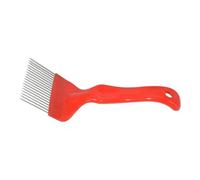 10 pezzi di strumenti for l'apicoltura, forchette for api, aghi, rastrello sparso, pala, pettine, forchette for disopercolare, manico in acciaio inossidabile for ,Strumento per apicoltori(Red straight
