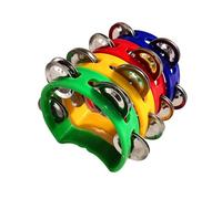 10 pezzi di strumento musicale in plastica, tamburello portatile, campanellino in metallo, sonaglio for feste KTV for bambini Per Scuola Party