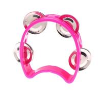 10 pezzi di tamburello portatile, campane in metallo, sonaglio in plastica, percussioni, for feste KTV, giochi for bambini, strumento musicale giocattolo Per Scuola Party(Rose-red)
