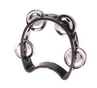 10 pezzi di tamburello portatile, campane in metallo, sonaglio in plastica, percussioni, for feste KTV, giochi for bambini, strumento musicale giocattolo Per Scuola Party(Black)