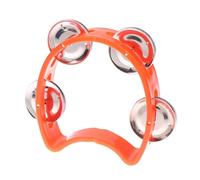 10 pezzi di tamburello portatile, campane in metallo, sonaglio in plastica, percussioni, for feste KTV, giochi for bambini, strumento musicale giocattolo Per Scuola Party(Orange)