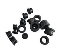 10 pezzi di tappi for fori passacavo in gomma siliconica, tappi terminali, protezione for cavi, nero, 4,5 mm-30 mm(12mm-Black)