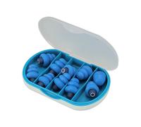 10 pezzi di tappi per orecchie riutilizzabili multi-strato blu per il sonno, cancellazione del rumore