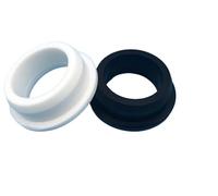 10 pezzi di tappi trasparenti in silicone for fori, passacavi a scatto resistenti al calore for cavi, tappi terminali in gomma siliconica for uso alimentare(White,A 16mm(0.63 inch))