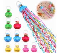 10 pezzi di tiro stelle filanti per compleanno, cannone gonfiabile a mano, bombe, per compleanni, matrimoni, Natale, carnevale, spettacoli
