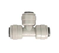 10 pezzi di tubo con diametro esterno da 1/4'' a T in plastica, 3 fori, connettore RO con ugello di nebulizzazione a pressione, raccordi rapidi a forma di T(10 pcs gray)