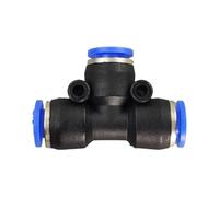 10 pezzi di tubo con diametro esterno da 1/4'' a T in plastica, 3 fori, connettore RO con ugello di nebulizzazione a pressione, raccordi rapidi a forma di T(10 pcs blue)