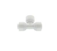 10 pezzi di tubo con diametro esterno da 1/4'' a T in plastica, 3 fori, connettore RO con ugello di nebulizzazione a pressione, raccordi rapidi a forma di T(10 pcs white)