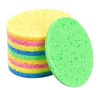 10 Pezzi di Viso Spugne, Spugna Detergente Viso in Cellulosa, Spugnette di Bellezza Per Pulizia Profonda Quotidiana, Massaggio SPA, Esfoliazione Delicata (5 Colori) (Ovale)