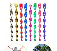 10 pezzi Dissuasori antivento riflettenti, Bastoncini spaventauccelli in plastica con design rotante, Dispositivo di controllo degli uccelli per giardino e fattoria all'aperto, Bastoncini antivento pe