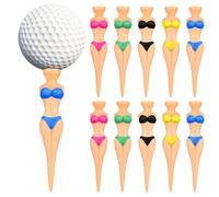 10 pezzi divertenti bikini da donna a forma di tee da golf, novità porta palline da golf per pratica, ideale come regalo per padre, fratello, golfista bavaglio per uomo
