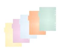 10 Pezzi Divisori A5 in Plastica Etichette Colorate | Polipropilene Trasparente, Fori a Sei Buchi, per Studenti e Insegnanti, Note e Documenti D'ufficio