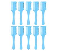 10 pezzi doppia faccia diluente per capelli trimmer rasoio pettine forbici da taglio strumento a denti larghi arrotondati multiuso districante per parrucche lunghe ricci spessi