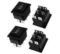 10 pezzi DPDT interruttore a bilanciere a 3 vie on-off-on a scatto AC 250V-15A 125V-20A