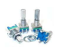 10 pezzi EC11 15 mm / 20 metà asse prugna encoder rotativo maniglia codice interruttore potenziometro digitale 5 pin(Plum 15mm)