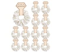 10 pezzi Elastici per capelli in seta per la tribù della sposa - Fasce per capelli in seta, adatte come regali per le damigelle, accessori per capelli da matrimonio (design senza danni, abbondante rie
