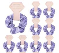 10 pezzi Elastici per capelli in seta per la tribù della sposa - Scrunchies in seta, adatti come regali per le damigelle, accessori per capelli da matrimonio (design senza danni, riempitivo romantico