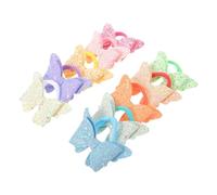 10 Pezzi Elastici per Chioma Bambina a Farfalla | Nylon Non Tessuto Delicato, Stile Morbido e Brillante, Uso Versatile per Neonata e Piccole Ragazze