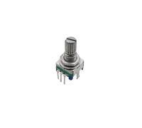 10 pezzi encoder rotativo a 360 gradi 20 posizioni 5 pin EC11 potenziometro digitale albero a metà/prua con interruttore a pulsante integrato(15mm Half Handle)