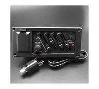 10 Pezzi EQ 4 Bande Chitarra Acustica Pickup Equalizzatore Chitarra Acustica Preamplificatore Amplificatore Piezo Pickup Uscita 6.5mm Pezzi di ricambio per pickup per chitarra acustica(Without cover)
