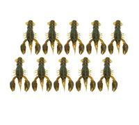 10 pezzi esca morbida crawdad, Esca da pesca morbida artificiale elastico portatile Bait luminoso gambero Esche da pesca per gamberi Per bass fishing(Verde)