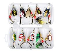 10 Pezzi Esche Per La Pesca in Metallo, Cucchiaini da Pesca con gancio, Esche Artificiali Spinning, Hardbait, Attrezzatura da Pesca Accessori per Pesca in Acqua Salata, Trota, Pesce Persico