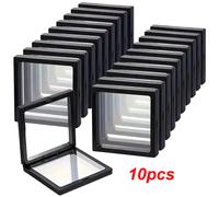 10 pezzi, espositore galleggiante trasparente, scatola per imballaggio di gioielli in film plastico, gioielli, collane, anelli e scatola portaoggetti da collezione