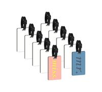 10 pezzi Etichette per bagagli vuote per sublimazione Etichette per bagagli vuote per borse da viaggio