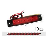 10 Pezzi Fanali Laterali LED 12V 24V Bianco Freddo Luce Ingombro Cortesia Camper