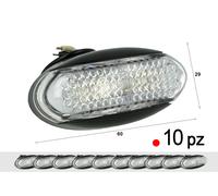 10 Pezzi Fanali Laterali Led 24V 12V Colore Rosso Per Luce Ingombro Cortesia