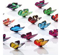 10 pezzi, Farfalle finte decorative in plastica a singolo strato 10 pezzi blu,10 pezzi multicoloriPolicloruri di vinile