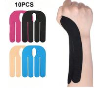 10 pezzi Fasce da polso pre-tagliate - Supporto elastico sportivo adatto per baseball, bowling e tendini - Sindrome del tunnel carpale e nastro per la guarigione 10 oggetti neri,10 oggetti blu,10 arti