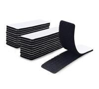 10 Pezzi Feltro Adesivo, Feltro Adesivo Forte per Tessuto, Adesivi Biadesivo Forte, Rettangolo Stretch Adesivo, per Casa, Ufficio, Nero 3 x 10cm