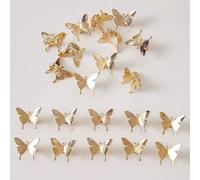 10 pezzi Fermagli per capelli a farfalla in metallo, Fermagli per capelli per ragazze con trecce aperte, Fermagli per capelli con trecce fisse in stile hip-hop per ragazze Colore unicoABS