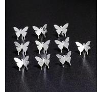 10 pezzi Fermagli per capelli a farfalla in metallo per bambini, accessori per capelli intrecciati e dreadlocks, stile hip-hop, per ragazze GraficoABS