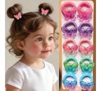 10 pezzi Fermagli per capelli a farfalla sfumati colorati stile Y2K, fermagli per capelli lucidi e dolci, adatti per uso quotidiano casual, uscite, regali di compleanno, regali per migliori amiche, am