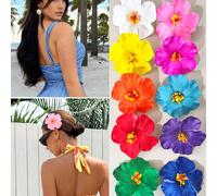 10 pezzi Fermagli per capelli a fiore hawaiano, fermagli per capelli a fiore artificiale per donne, fermagli per capelli a fiore di plumeria, adatti per feste in spiaggia, accessori per capelli a fior